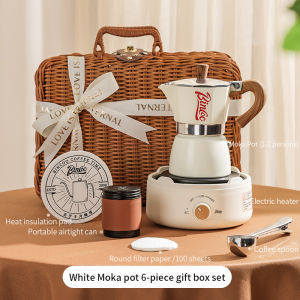 BINCOO Moka Pot Gift Box with Stove Set Household Small Hand-brewed Coffee Pot Set Best Gift