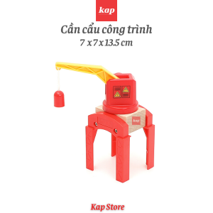 [HCM]Cần cẫu gỗ phụ kiện chơi kèm đường ray gỗ