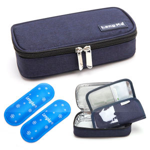 เครื่องทำความเย็นอินซูลินแบบพกพากระเป๋าเดินทางเบาหวานยาCooler 2แพ็คน้ำแข็งและเส้นฉนวนความร้อน กระเป๋าใส่อินซูลิน กระเป๋าใส่ยาเบาหวาน กระเป๋าใส่ยาอินซูลิน กระเป๋าใส่ยาเบาหวาน 2 - Lazada