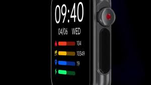 สุภาพสตรีกันน้ำนาฬิกาผู้ชายนาฬิกาข้อมือแสงหายใจ1.96นิ้วสตรีความดันโลหิตการควบคุมระยะไกลเพลง