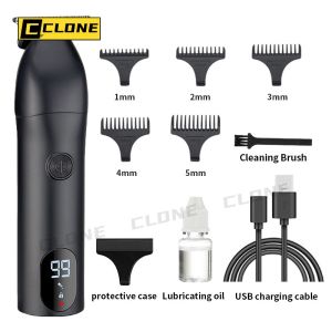 Barber Hair Trimmer Wireless Charging Electric LCD Display Salon Razor Hairdressing Grooming Clipper
