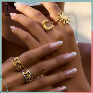 ส่วนลด 10 บาท สำหรับการซื้อ 1 ชิ้น แหวนชุบทอง สีมินิมอลเปิดแหวนออกแบบให้เป็นของขวัญเครื่องประดับสเตนเลสกันน้ำ