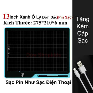 Bảng Vẽ Tự Xóa Có Ô Ly Sạc Pin Cao Cấp Bảng Viết Tự Xóa Thông Minh Kẻ Ô Ly Đơn Sắc Bảng LCD Có Ô Ly 16 Inch 13 Inch