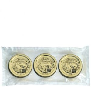 Bộ 3 nắp vặn Quattro bằng thiếc 56mm - Bormioli Rocco - Italy