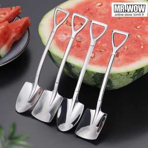 SUS304 Steel Premium Small Shovel Spoon/Ice Cream Fruits Spoons Dessert Tasting Appetizer Coffee Spoons/Small Spoon