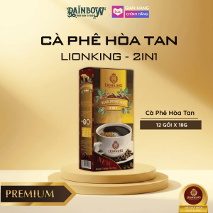 Cà phê hòa tan 2in1 Lion King - Hộp 216g (18g x 12 gói)