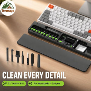 Termaya Digital Cleaning Kit 22 in1 Laptop Key Cleaning Kit Collector Pad Dust Collector Headset Brush Phone Camera Cleaning