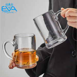 Set 12 Cốc Bia Thuỷ Tinh Sang Trọng WH Glass Beer Mug QB6028-360 / Ly Quai Pháp Thuỷ Tinh Dùng Uống Bia Dung Tích 360ML