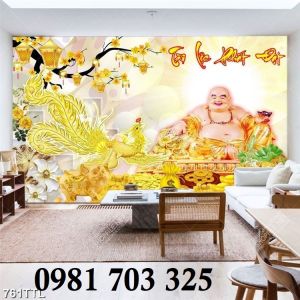 Tranh gạch đẹp tài lộc may mắn 3D