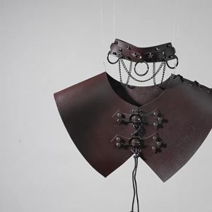 Halloween Dây chuyền xương quai xanh mặt dây chuyền giáp phong cách punk cổ điển thời Trung cổ cosplay Phụ kiện thời trang