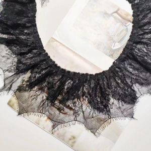 CANICECA Handmade Floral Embroidery Lace 2M Bearded Edge Lace Ribbons Trim Decorative Trim DIY Material Wedding Embroidery Clothing Decoration