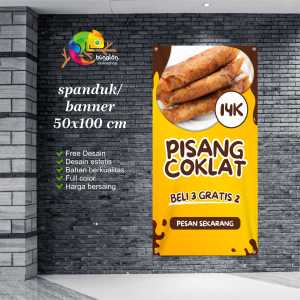 Cetak Spanduk Banner Pisang Coklat