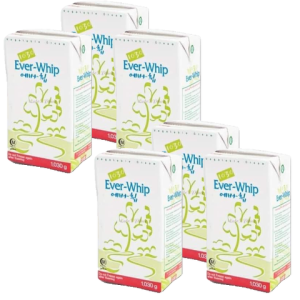 EVER-WHIP 1L Non-Dairy Vegetable Cream - Premium Whipping Cream for Baking and Pastry