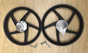 Mâm vành đúc 5 cây honda đùm 110(phanh cơ) ráp zin không chế cháo cho wave s rs rsx 110 wave @ 2015 2022 blade hàng chất lượng giá tốt(HT)