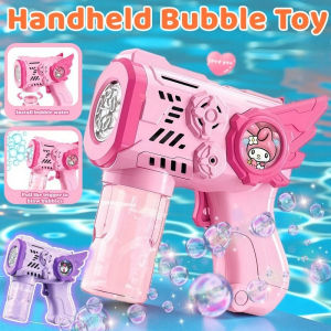 Kids Electric Automatic Bubble Machine Sanrio Kuromi Melody Cartoon Handheld Bubble Toy Fun Gift