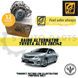 TOYOTA ALTIS ZRE142  100% BRAND GAIDO (ALTERNATOR NEW) (ALTERNATOR BARU)