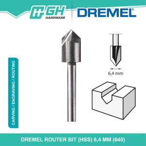 [ GH HARDWARE ] DREMEL Router Bit (HSS) 6.4 mm ( 640 )