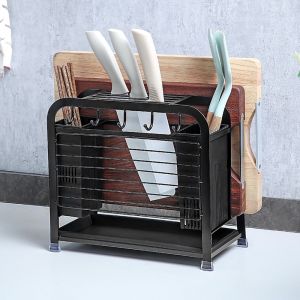 [Local Seller] Black Tall Type / Narrow Dual Holder Dishrack Shelf Modern BTO style DIY 黑色高款扁铁双杯置物架/扁铁双杯置物架碗碟架子