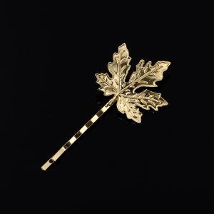 CHUAN Hair Accessories Bobby Pin Metal Barrettes Leaf Shape Women Hair Clip Bride Hairpins