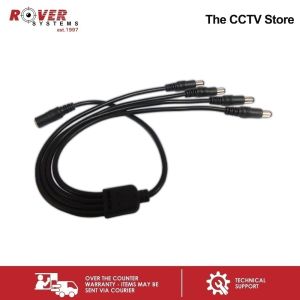 Endura DC Jack (F) to 4 DC Plug (M) Power Splitter Connector for CCTV Camera | sold by 2s