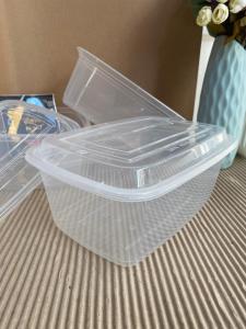 Thinwall Merek Dm Persegi Panjang/Kotak Makan Plastik Jumbo 1850Ml Isi 25 Set 1 Slop Wadah Dan Tutup Termurah