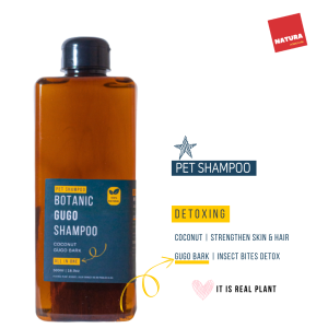 Natura Pet Shampoo Anti Heartworm Flea Tick + Relieve Itchy (Organic Lemongrass Neem Leave Dog Shampoo 500 ml)