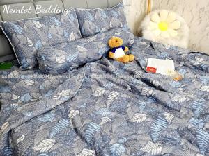 ☸️SIÊU PHẨM ☸️ Bộ Ga Gối Tencel Than Hoạt Tính Thoáng Mát Mềm Mịn Kháng Khuẩn Tốt Bộ Ga Gối Đủ Size _ Nemtot Bedding