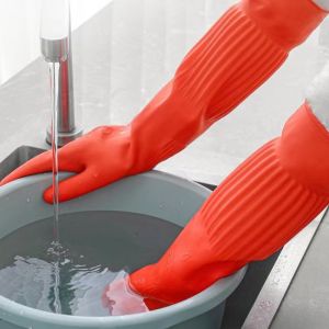 Long Latex Gloves Waterproof Hand Protection Suitable for Dishwashing Laundry Kitchen Cleaning Glove