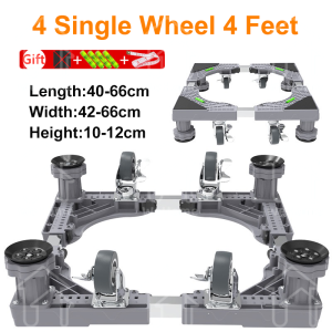Single/double Tube Washing Machine Stand Refrigerator Base Universal Wheel pulley with adjustable brake base