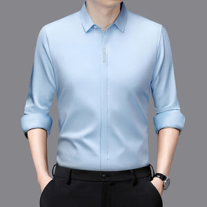 Tops Business Elegant Atmosphere Shirt Fabrics Fine and Delicate Urban White Collar Mature and Stable