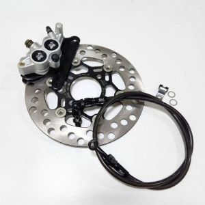 ปั๊มล่าง ZERN81 2พอท สีดำ + จานจูปีเตอร์ ดำหมุดเทา + สายเบรคZERN81 สีดำ หัว90 เวฟ110i / เวฟ125ปลาวาฬ +สติ๊กเกอร์ZERN ดุด