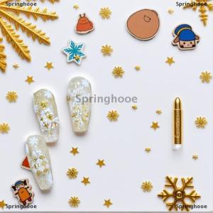 [COD] Springhooe Cute Christmas Style Bow Colorful Snowflake Christmas Tree Nail Art Stickers Girly Nail Art Print Stickers Women Nail Decor Gift
