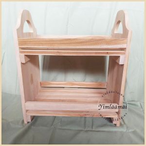 ชั้นวางของ ชั้นวางของมินิมอล ชั้นวางของกระจุกกระจิก ชั้นวางแก้วน้ำ งานไม้สัก