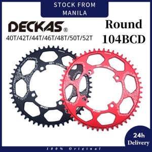 DECKAS MTB Chainwheel 40T/42T/44T/46T/48T/50T/52T Mountain Bicycle Chainwheel MTB bike crankset Aluminum Narrow Wide Chainring BCD 104