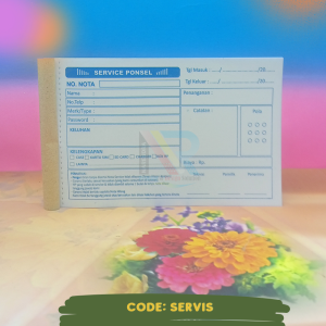 Nota Servis Hp dan Penjualan Konter Pulsa | Siap Kirim | Grosir | Murah | 1 & 2 ply | Percetakan Narendra