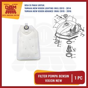 Filter Pompa Bensin Vixion New 2013 (PSP) Saringan Pampers Pempes Pompa Bensin Fuel Pump Yamaha