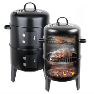 3-in-1 Charcoal er BBQ Grill with Built-in Portable Outdoor Backyard Cooking Cooker