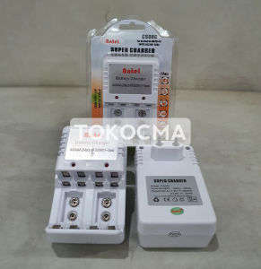 Cas Baterai/Charger Battery AA/AAA/6F22 4 Slot Antel+Lampu Indikator