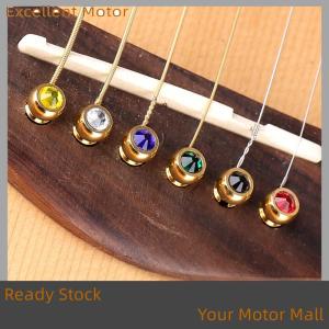 Excellent Ready Stock 1PCS Acoustic Guitar String Bridge Pins Colorful Copper Brass Endpin Replacement