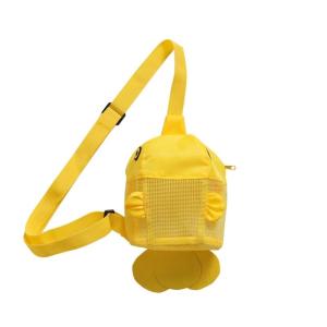 Beach Toy Bags Cute Fish Shape Mesh Seashells Bags Shell Collecting Bags with Adjustable Carrying Straps