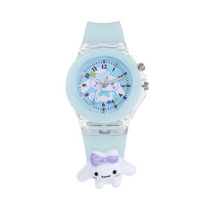 Kawaii Kuromi Pompompurin Cinnamoroll My Melody Hello Kitty Sanrio Watch Cartoon Cute Light Luminous Watch Student Girls Gift