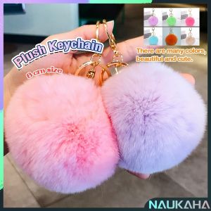 N.K. Simple Versatile Plush Keychain Pendant Female Style Rex Rabbit Fur Ball Schoolbag Student Cute