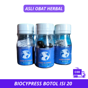 BIOCYPRESS BOTOL - SAKIT PINGGANG - OBAT SENDI DAN SARAF - NYERI OTOT - SAKIT SENDI TULANG - NYERI PUNGGUNG - 1 BOTOL BIOCYPRESS ISI 20 PILL - ORIGINAL - SAKIT REMATIK - STROKE RINGAN - SUSAH JALAN - SARAF KEJEPIT