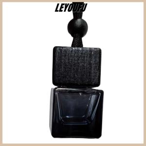 LEYOUFU ฝาสี่เหลี่ยมย้อมสีขวดเปล่าสีดำหมวกน้ำมันหอมระเหยสำหรับรถยนต์น้ำหอมปรับอากาศน้ำหอมปรับอากาศกลิ่นน้ำหอม