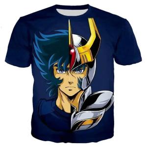 [Local Stock] VCC Saint Seiya T Shirt Men Fashion T-shirts Kids Hip Hop Tops Tees Anime 3d Print Tshirt Summer Mens T-shirt Graphic Tops Boys Tee