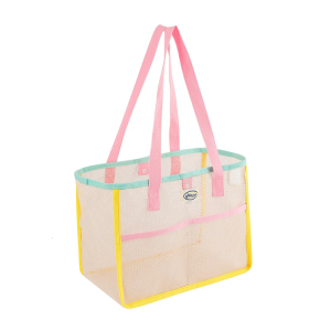 Multipurpose Mesh Beach Bag With Drainage Hole Large Capacity Shoulder Bag For Wet Swimsuits Towels Outdoor Adventures