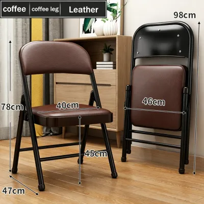Folding Chair Conference Chair Office Chair Home Backrest Chair Desk Chair Meeting Seat Chair Study Leather Chair