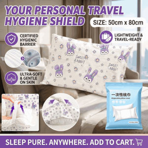 Travel Thickened Disposable Pillowcase Soft Breathable Pillow Cover Elastic Extra Large Dustproof Bedding Covers