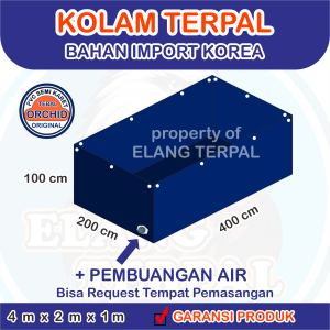 Terpal Kolam Terpal Ikan Kotak Orchid 400x200x100 / 4x2x1 / 200x400x100 / 2x4x1 Terpal Kotak Impor