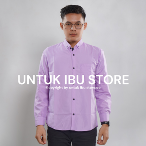 Kemeja polos pria warna sage green lengan panjang jumbo bigsize M-3XL formal nonformal casual